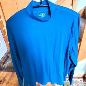 L.L. Bean Teal Mock Neck Long‎ Sleeve Sz 1X Plus Top